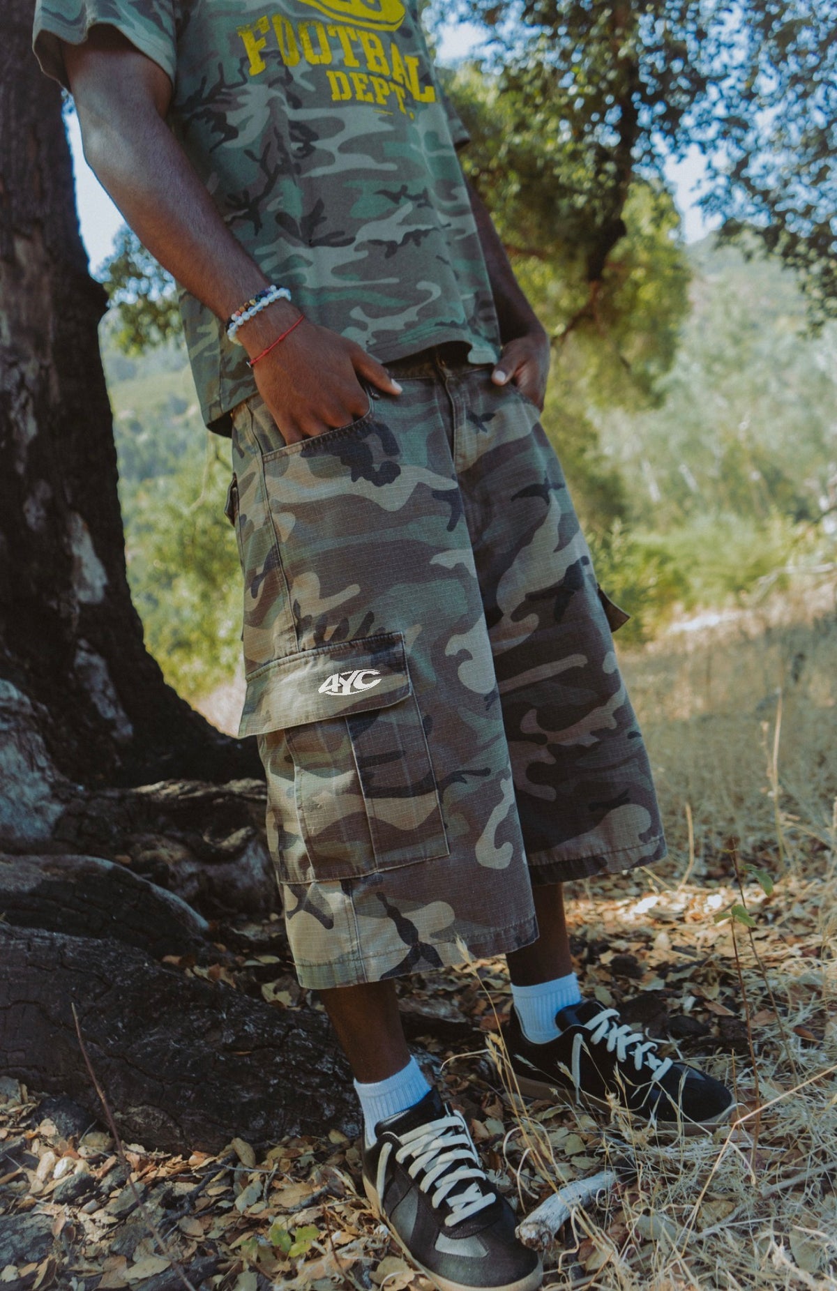 "CAMO" 3/4 Cargo Shorts