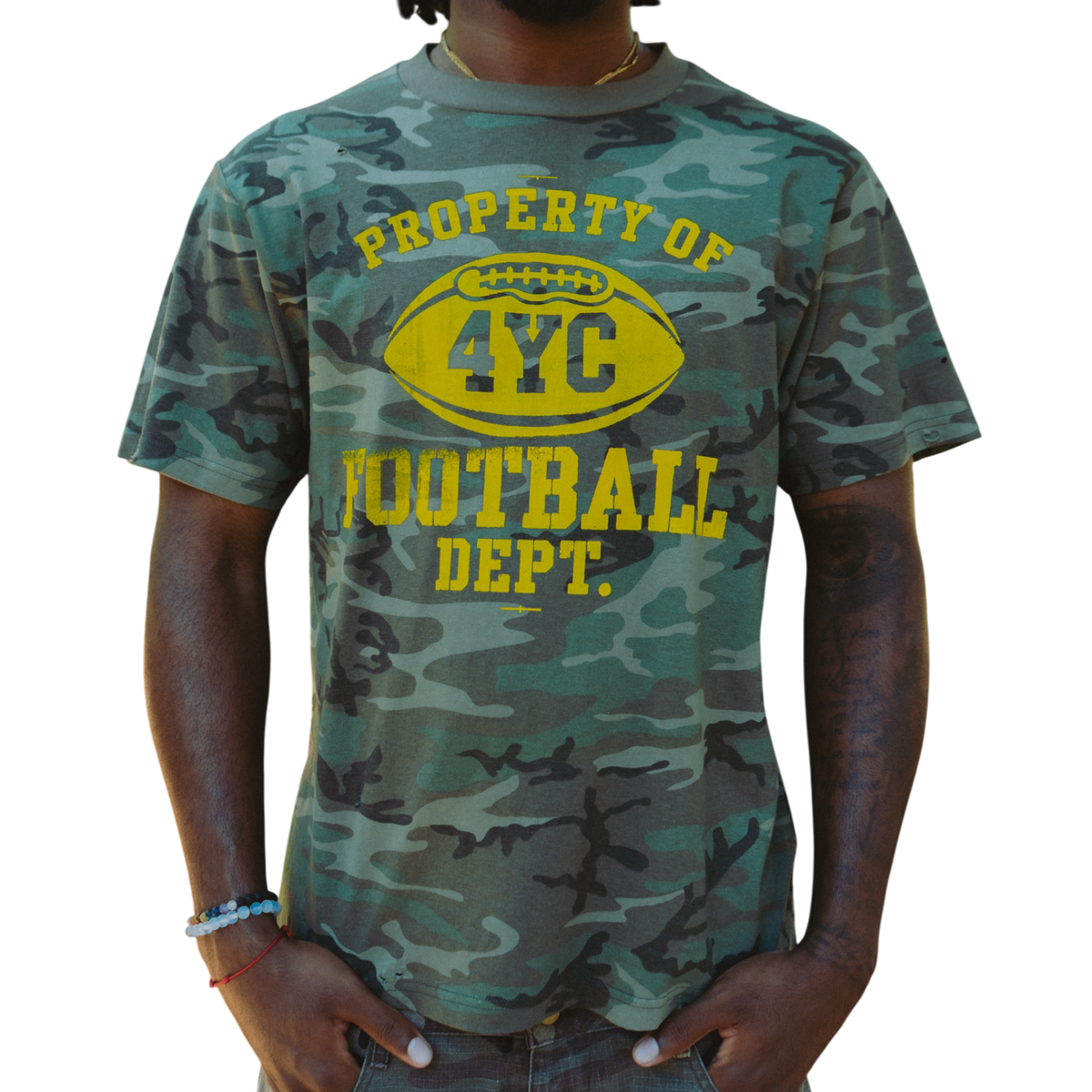 "FOOTBALL DEPT" Camo Tee